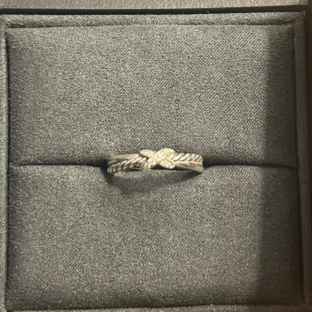 David Yurman Petit X Ring Size 8